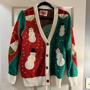 Tipsy Elves Snowman Christmas Sweater - Size L